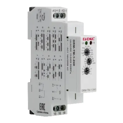 Реле времени многофункциональное, конфигурация контакта 1CO, AC/DC 12-240В