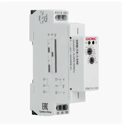 Реле времени, задеркжка времени, конфигурация контакта 1CO, AC/DC 12-240В