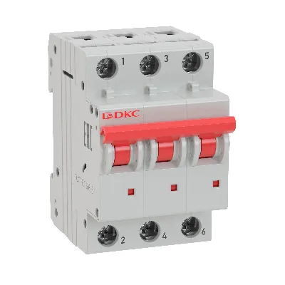 Выключатель автоматический модульный YON MD63 3P 6А C 6kA