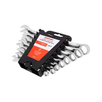 Набор ключей комбинированных (8-19 мм), (упак - 8 шт.), CrV