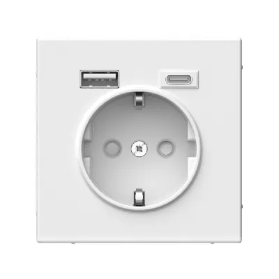 ARTGALLERY розетка 16А с 2 USB A+C, 5В/2,4А/3,0А, 2х5В/1,5А, механизм, белый