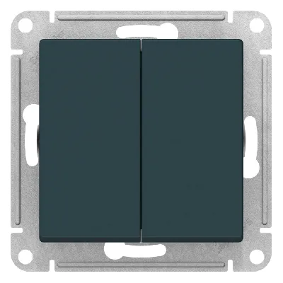 ATLASDESIGN 2-клавишный переключатель, перекрестный, 2 x сх. 7, 10АХ, механизм, ИЗУМРУД
