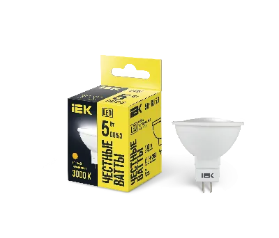 Лампа светодиодная LED 5вт 230в GU5.3 тепло-белый ECO