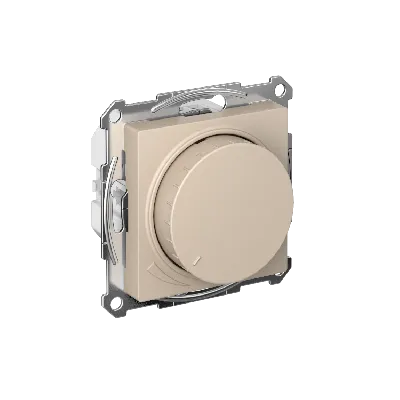 ATLASDESIGN СВЕТОРЕГУЛЯТОР (диммер) повор-нажим,  LED, RC, 400Вт, мех., ПЕСОЧНЫЙ