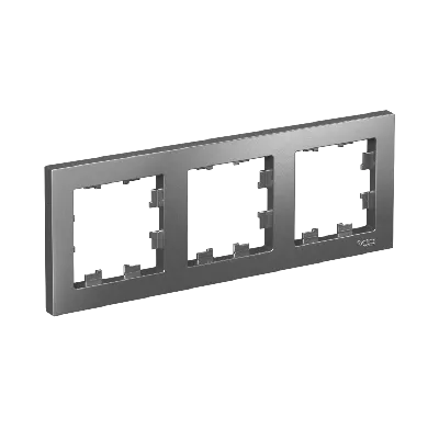 Рамка трехпостовая ATLASDESIGN универсальная сталь