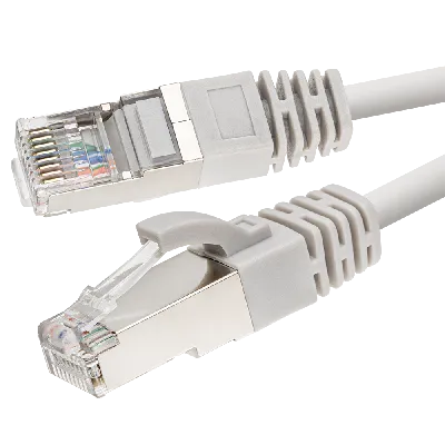 Патч-корд SUPRLAN FTP 5e 4x2 26AWG (7x0.16mm) Cu LSZH серый 1м