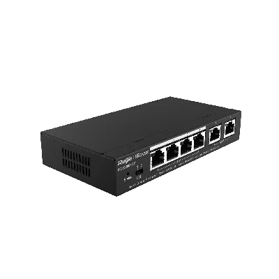 Коммутатор управляемый 6 портов 10/100/1000 Мб/с 4xPoE+, 12 Гб/с