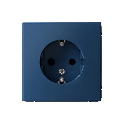 ARTGALLERY розетка с заземлением со шторками, 16А, механизм, аквамарин