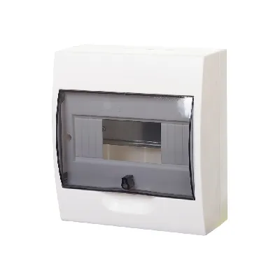 Щит распределительный навесной белый дверь прозрачная на 8 модулей IP40 Easy9