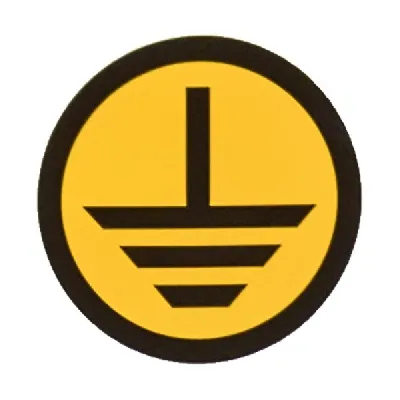 Знак безопасности Земля (круглый) d=20мм