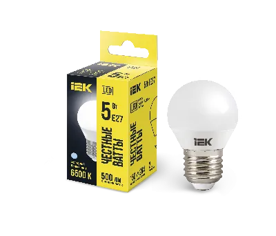 Лампа светодиодная LED 5вт Е27 дневной шар ECO