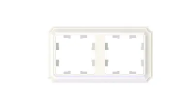 ATLASDESIGN ANTIQUE 2-постовая рамка, универсальная, ЖЕМЧУГ