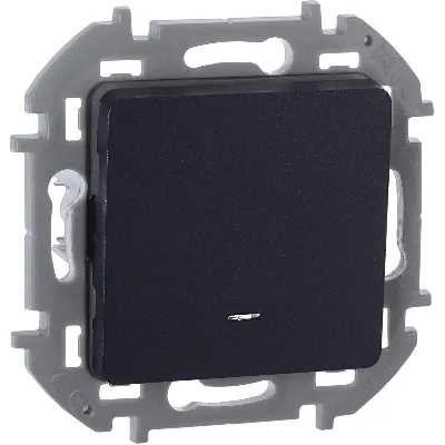 Переключатель одноклавишный с подсветкой/индикацией INSPIRIA 10 AX 250 В~ антрацит