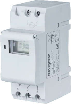 Таймер Navigator 61 559 NTR-E-D01-GR на DIN-рейку электрон.