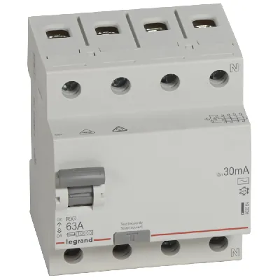 ВДТ RX3 - 4П - 63 А - тип AC - 30 мА - 4 модуля