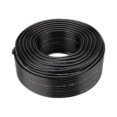 Кабель коаксиальный RG-58 A/U 50 Ом Cu/Al/Cu 64%  бухта 100м черный внутренний, REXANT