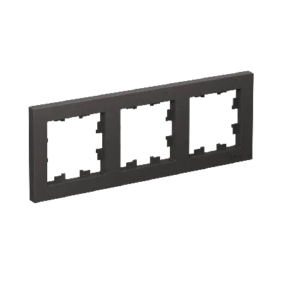 ATLASDESIGN 3-постовая РАМКА, универсальная, БАЗАЛЬТ
