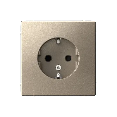 ARTGALLERY розетка с заземлением со шторками, 16А, механизм, шампань
