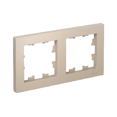 ATLASDESIGN рамка двухпостовая, универсальная, ПЕСОЧНЫЙ