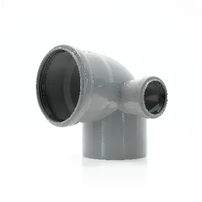 Отвод комбинированный канализационный с дополнительным входом сверху 110х90/50 Ростурпласт