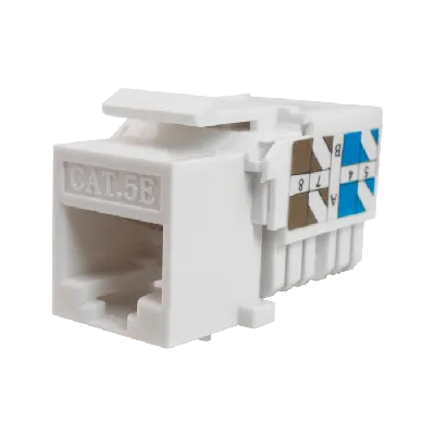 Keystone Jack 8P8C (RJ-45), UTP, Cat.5e. инструментальная заделка, белый