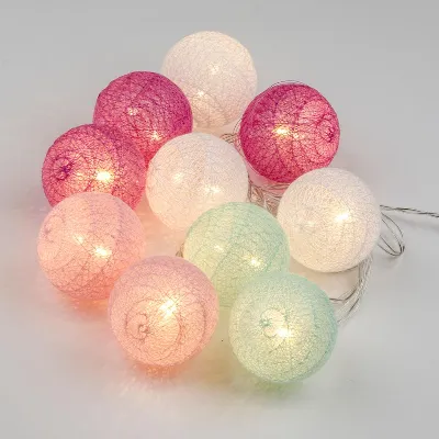 Гирлянда светодиодная Клубки на батарейках 2AA (не в/к) 2м 10 светодиодов Теплый белый свет Провод прозрачный ULD-S0200-010/STB/2AA WARM WHITE IP20