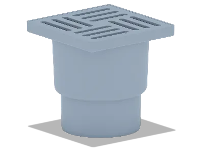 Трап вертикальный выпуск 110 пластиковая решетка 15х15см
