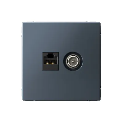 ARTGALLERY розетка двойная ТВ + компьютерная RJ45, кат. 5Е, грифель