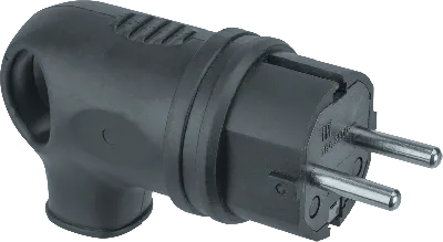 Вилка Navigator 61 367 NCA-PLR01-16A-E-IP44-BL угловая с заземлением каучук черная