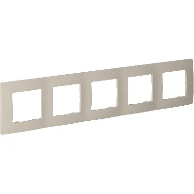 ETIKA Рамка 5 постов слоновая кость