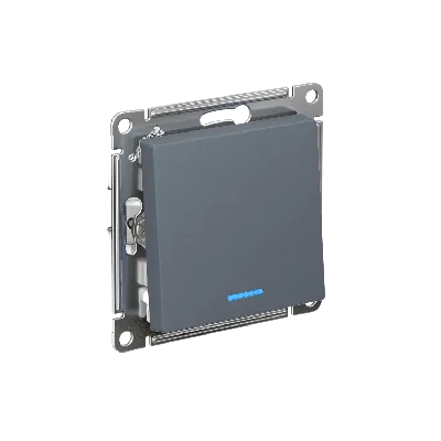 Выключатель одноклавишный ATLASDESIGN с подсветкой схема 1а 10АХ механизм грифель