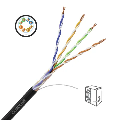 Витая пара СORDLINE U/UTP 4 пары 5e Сu одж.       24AWG(0,51мм) нр.LDPE чн.305м