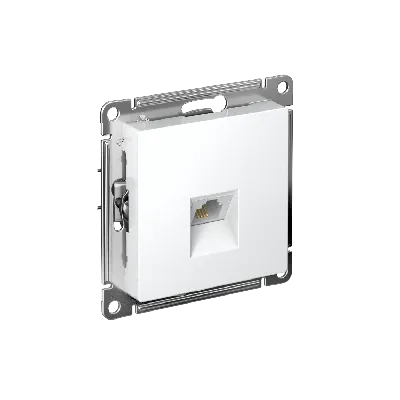 Розетка ATLASDESIGN телефонная RJ11 механизм белый