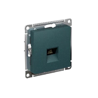 Розетка ATLASDESIGN компьютерная RJ45 механизм изумруд