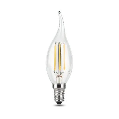 Лампа светодиодная филаментная LED 9 Вт 680 лм 2700К AC185-265В E14 свеча теплая  Black Filament Gauss