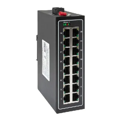 Коммутатор промышленный неуправляемый U-16T, 16 портов 10/100Base-T(X) RJ45, монтаж на динрейку TSX EKF