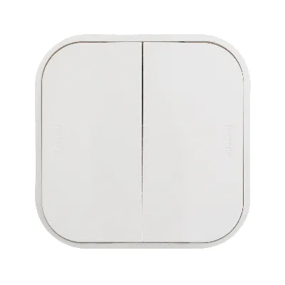 Quteo Выключатель двухклавишный наружный белый 10А