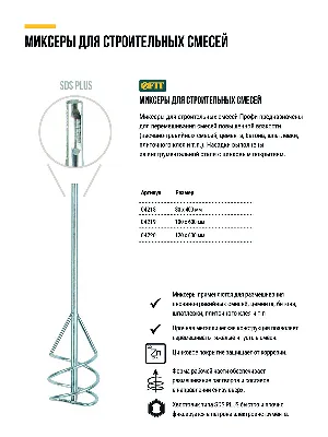 Миксер для строительных смесей оцинкованный Профи, хвостовик SDS-PLUS 100х600 мм