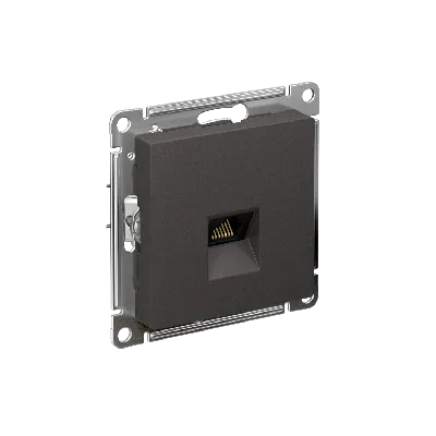 ATLASDESIGN РОЗЕТКА компьютерная RJ45, кат. 5Е, механизм, БАЗАЛЬТ