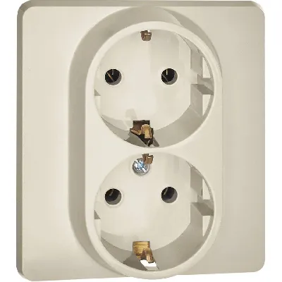 Розетка 2 x 2К+З немецкий стандарт 16 А 250 В~ INSPIRIA слоновая кость