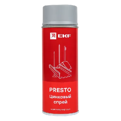 Цинковый спрей Presto 400мл EKF