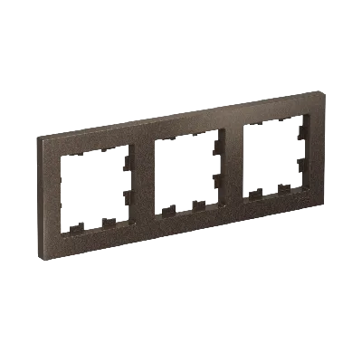 Рамка трехпостовая ATLASDESIGN универсальная мокко