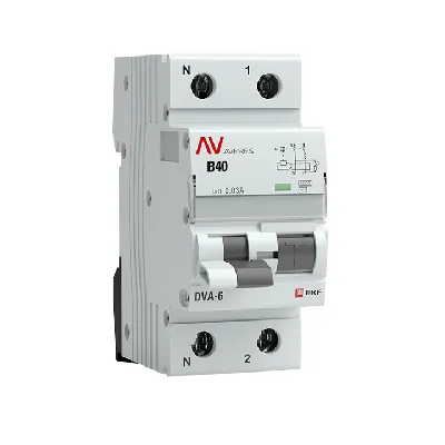 Автомат дифференциальный DVA-6 1P+N 40А (C) 30мА (AC) 6кА AVERES