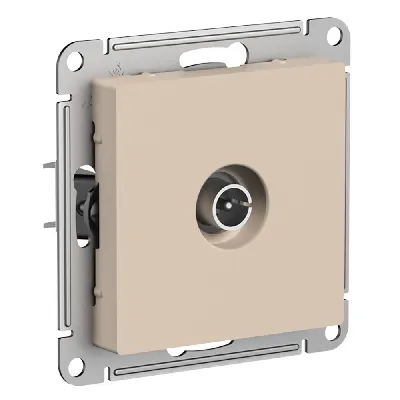 ATLASDESIGN TV РОЗЕТКА оконечная 1DB, механизм, ПЕСОЧНЫЙ