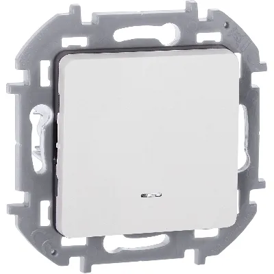 Переключатель одноклавишный с подсветкой/индикацией INSPIRIA 10 AX 250 В~ белый