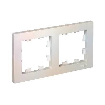 Рамка двухпостовая ATLASDESIGN универсальная жемчуг