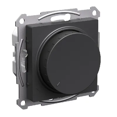 ATLASDESIGN СВЕТОРЕГУЛЯТОР (диммер) повор-нажим, LED, RC, 400Вт, мех., БАЗАЛЬТ