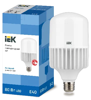 Лампа светодиодная HP 80Вт 230В 6500К E40 IEK