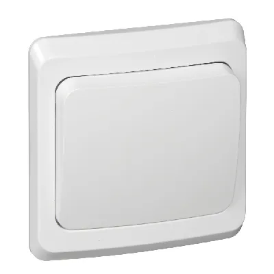 ЭТЮД Переключатель одноклавишный скрытый белый сх.6