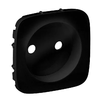 Valena ALLURE  Лицевая панель силовой розетки 2К  Антрацит